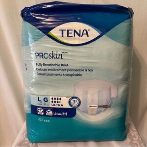 Tena ProSkin Adult Disposable Briefs Size Large Breathable 40 Count Package